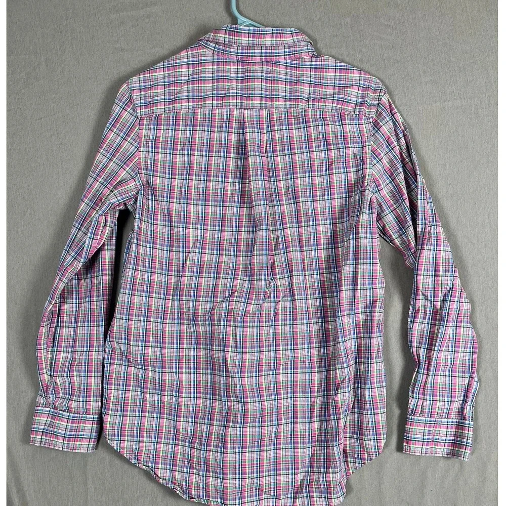 Ralph Lauren Shirt Kids L 14-16 Multi-color Plaid Button-down EUC